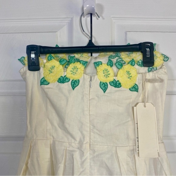 Fanm Mon Lorr Dress Manmzel Collection ivory white Embroidered XS